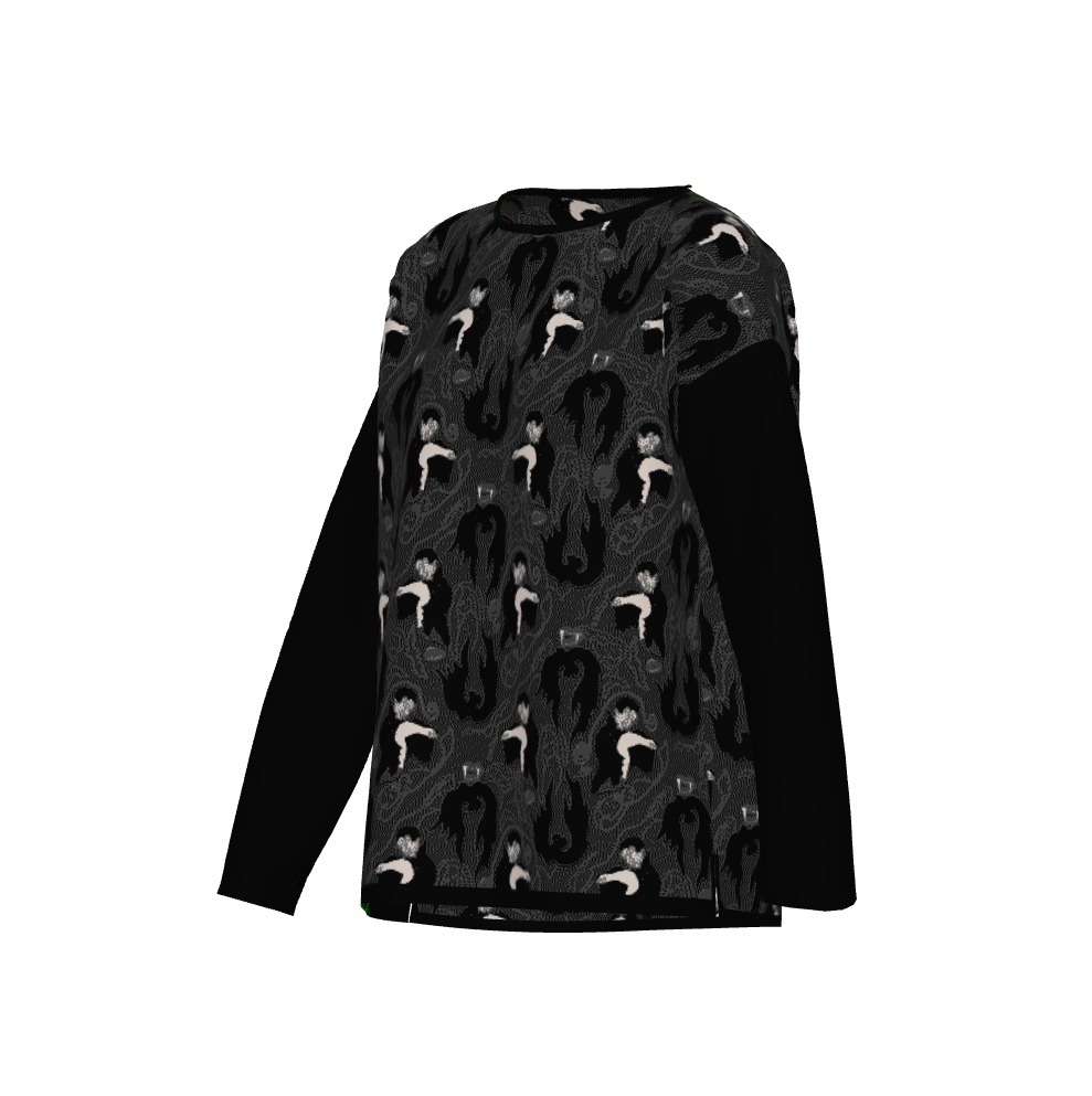 Vampire Pattern Knit Sweater
