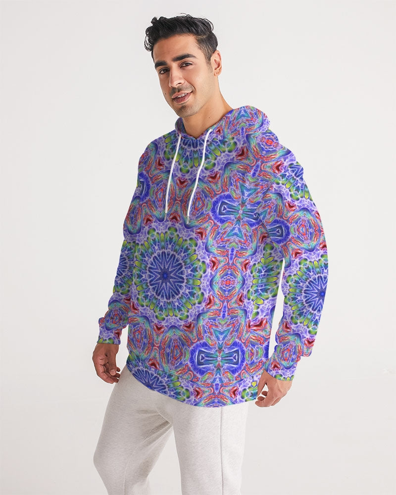 Blue Red Kaleidoscope Men's All-Over Print Hoodie