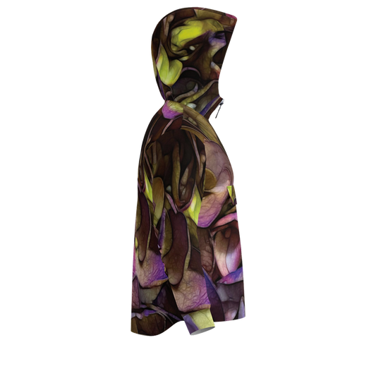 October Flowers 4 Unisex Fleece-Lined Quarter Zip Pocket Hoodie