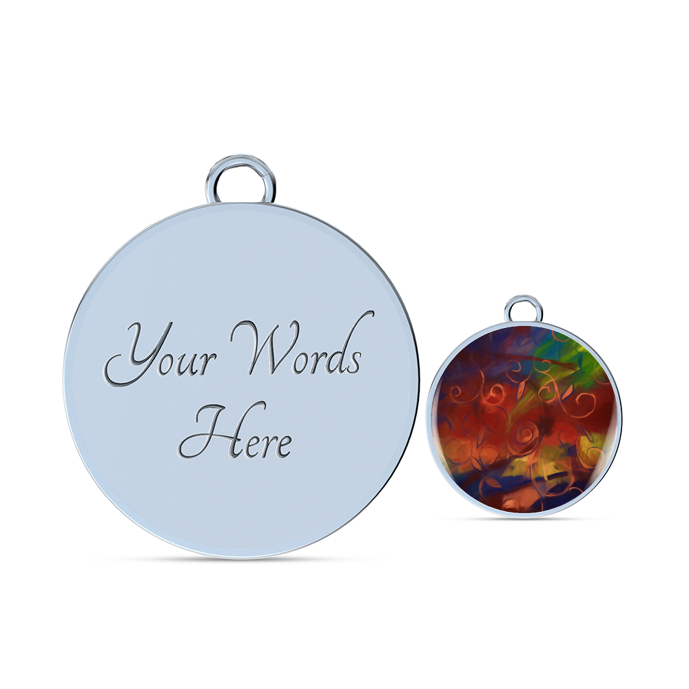 Abstract Fall Swirl Round Bangle