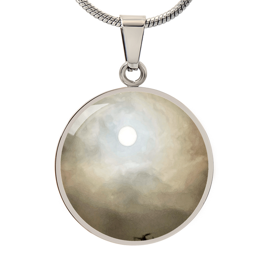 Harvest Moon Necklace In Gold Plate or Silver Plate