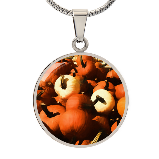 Fall Pumpkin Pile Necklace