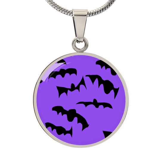 Bats Pattern Round Necklace
