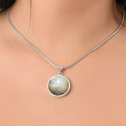 Harvest Moon Necklace In Gold Plate or Silver Plate