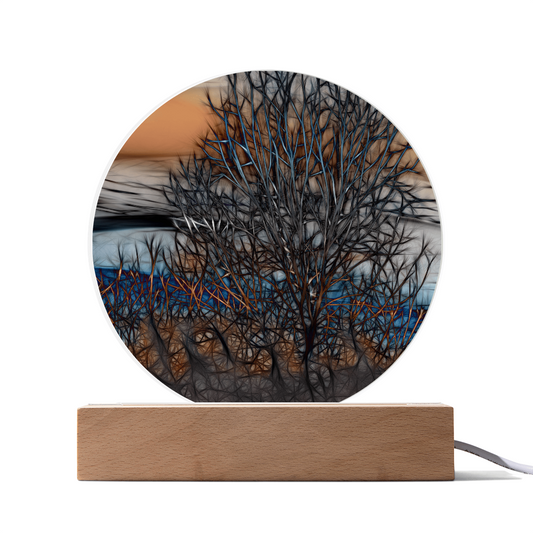 Abstract Sunset Tree LED Light