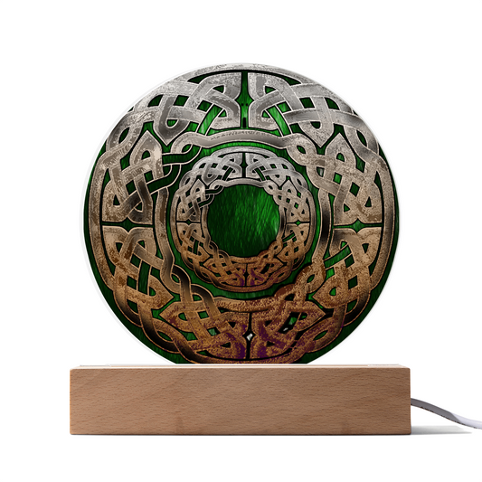 Stone Celtic Knot Circle LED Light