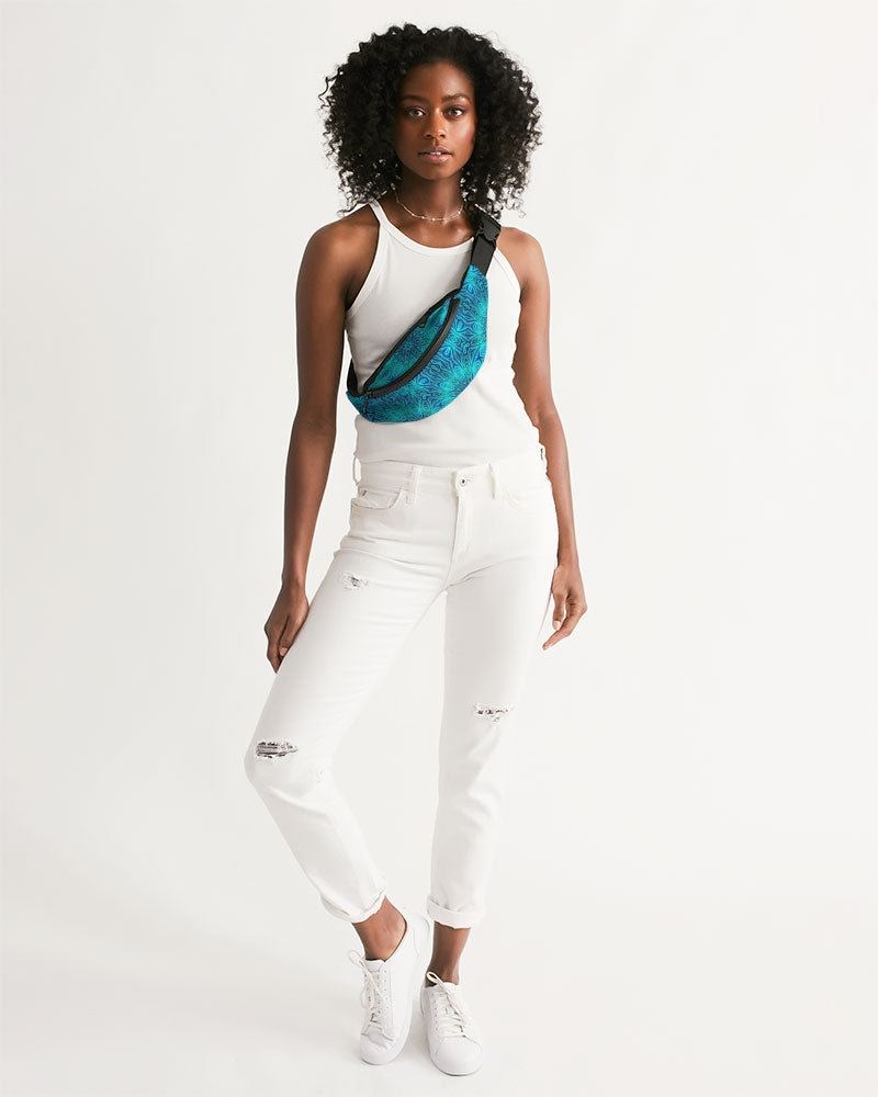 Blue Ice Kaleidoscope Crossbody Sling Bag