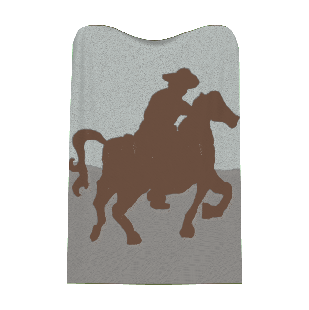 Cowboy On a Horse Knit Throw Blanket
