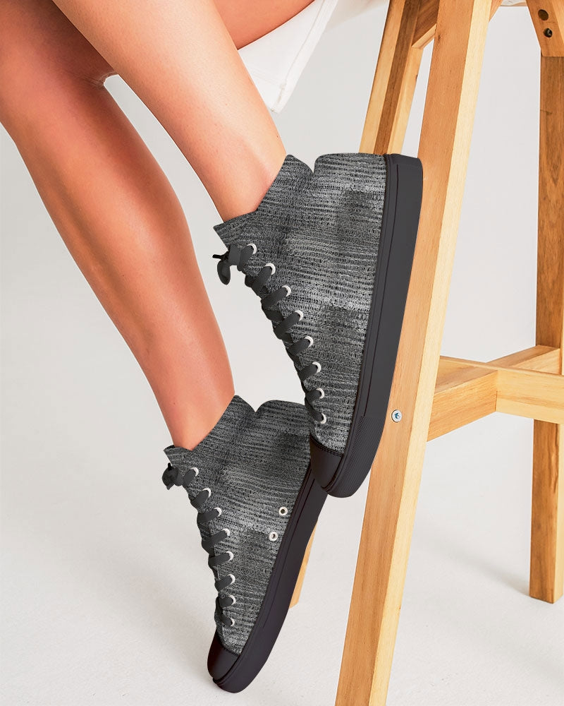 Chainmaille Women's Hightop Canvas Shoe - Black