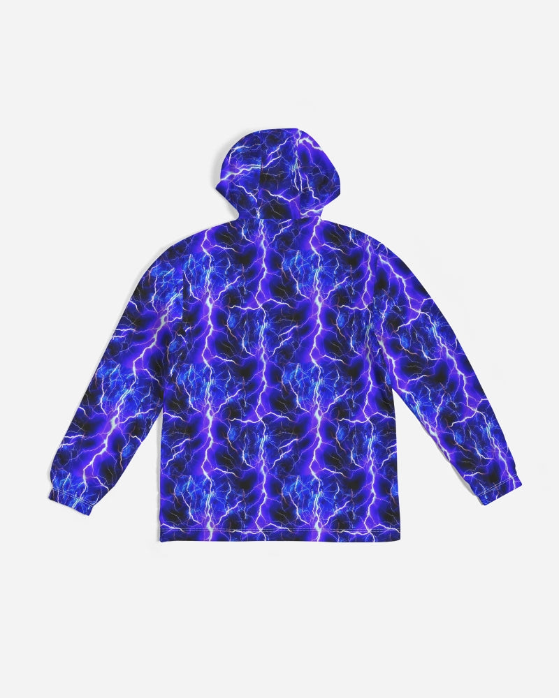 Blue Lightning Men's All-Over Print Windbreaker