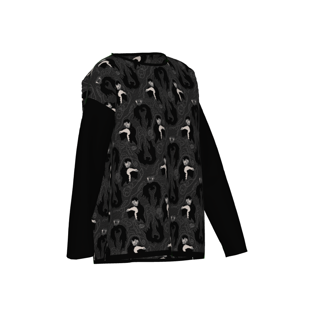 Vampire Pattern Knit Sweater
