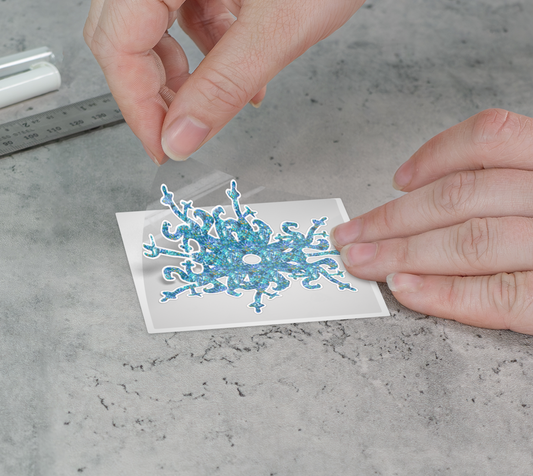 Blue Ice Snowflake Sticker