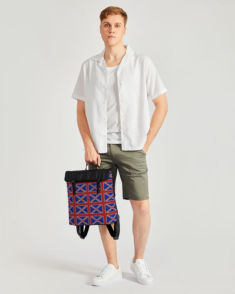 British Flag Pattern Casual Flap Backpack