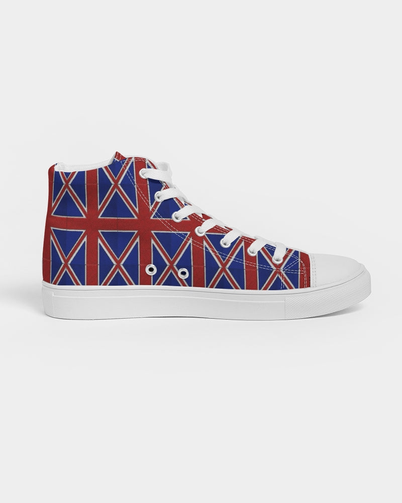 British Flag Pattern Men's Hightop Canvas Shoe