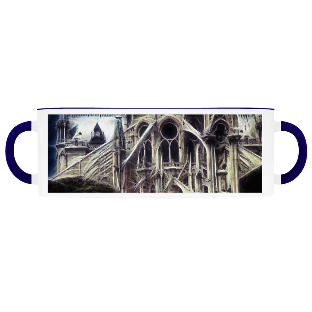 Notre Dame Cathedral Back Accent Mugs