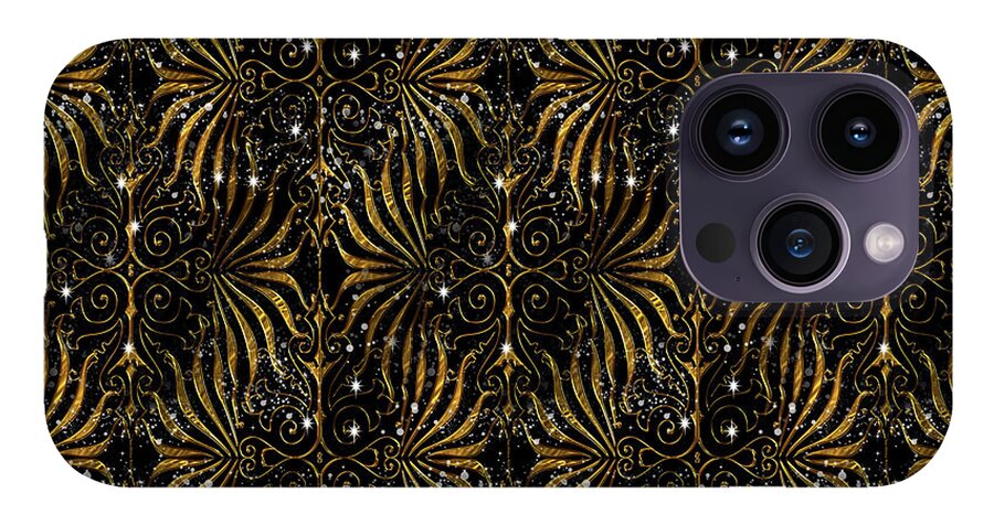 Black and Gold Victorian Sparkle - Phone Case