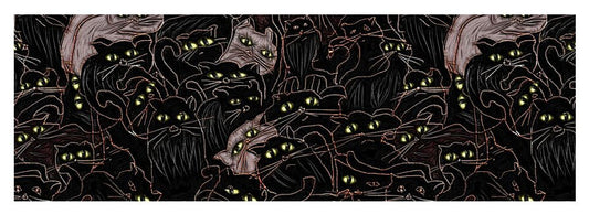 Black Cats Yellow Eyes - Yoga Mat
