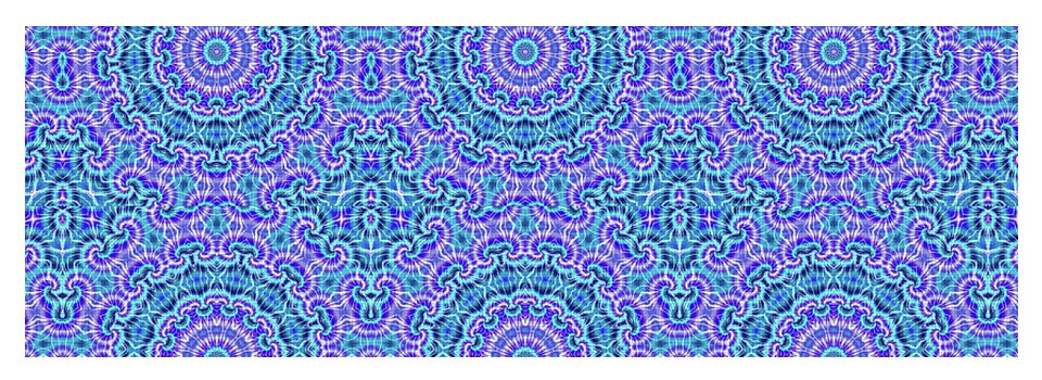 Blue and Purple Tie Dye Kaleidoscope - Yoga Mat