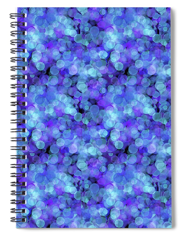 Blue Bokeh Pattern - Spiral Notebook
