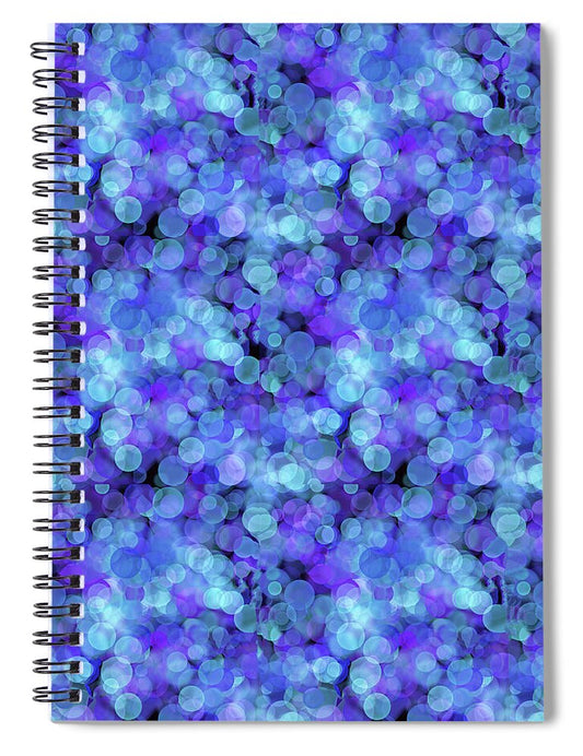 Blue Bokeh Pattern - Spiral Notebook