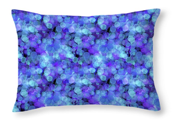Blue Bokeh Pattern - Throw Pillow