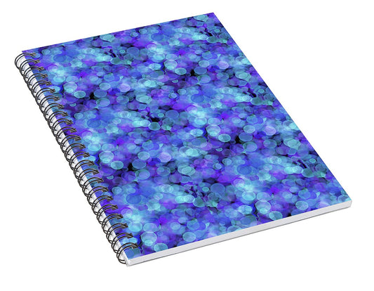Blue Bokeh Pattern - Spiral Notebook