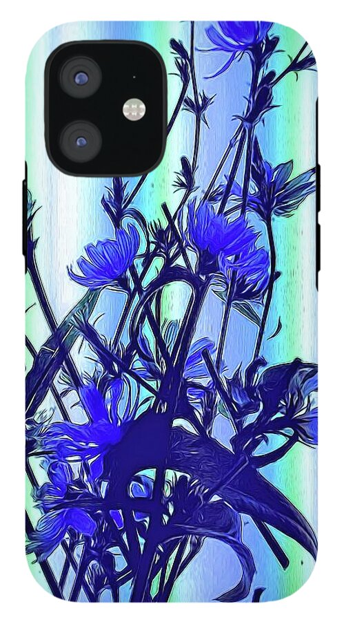 Blue Wildflowers With Backlight - Phone Case