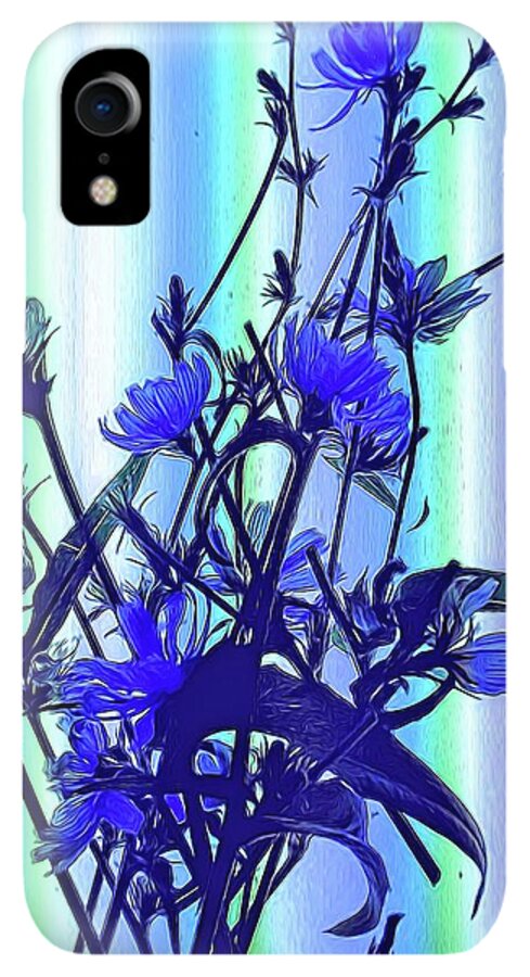 Blue Wildflowers With Backlight - Phone Case