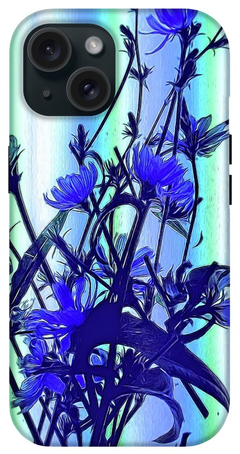 Blue Wildflowers With Backlight - Phone Case