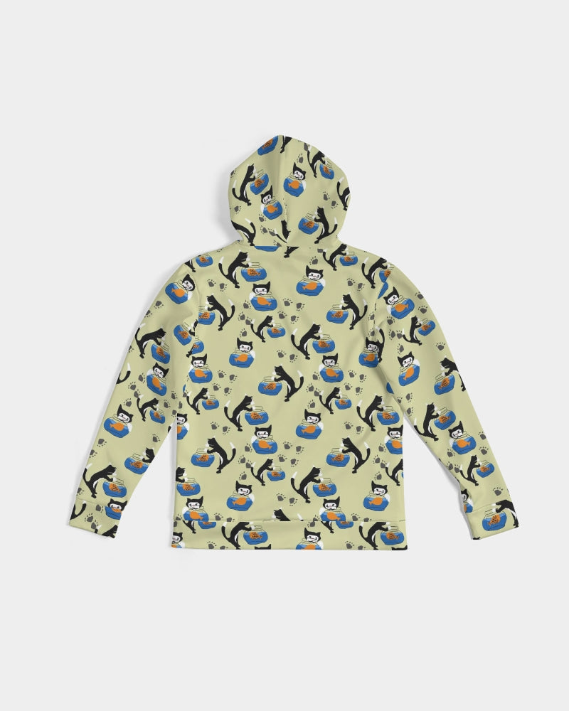 Cat and a Fishbowl Men's All-Over Print Hoodie