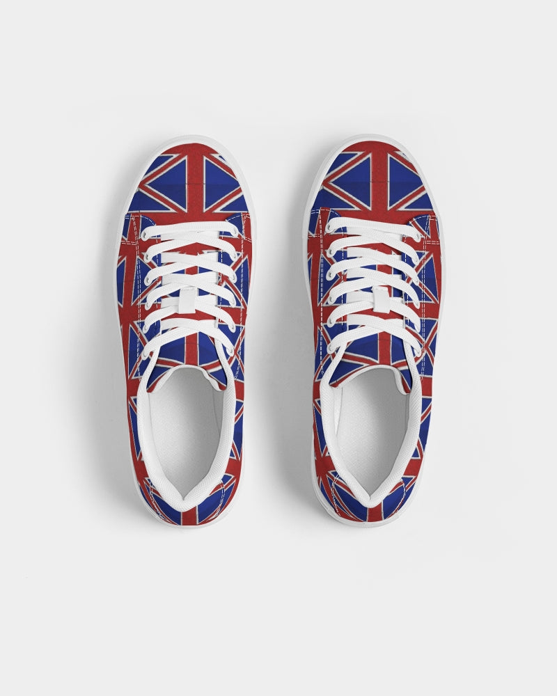 British Flag Pattern Men's Faux-Leather Sneaker