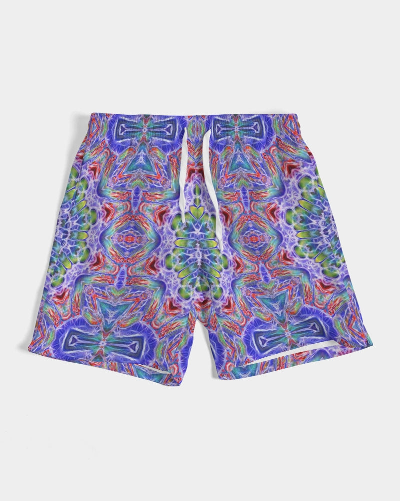 Blue Red Kaleidoscope Men's All-Over Print Swim Trunk