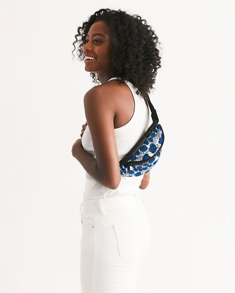 Blue Roses Crossbody Sling Bag