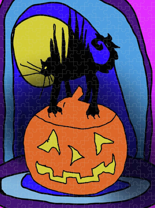 Cat On A Pumpkin - Puzzle