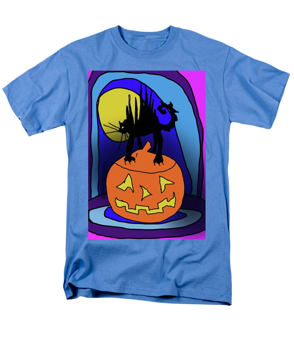 Cat On A Pumpkin - Men's T-Shirt (Regular Fit)