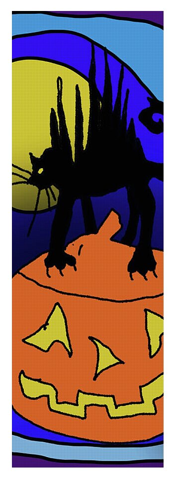Cat On A Pumpkin - Yoga Mat
