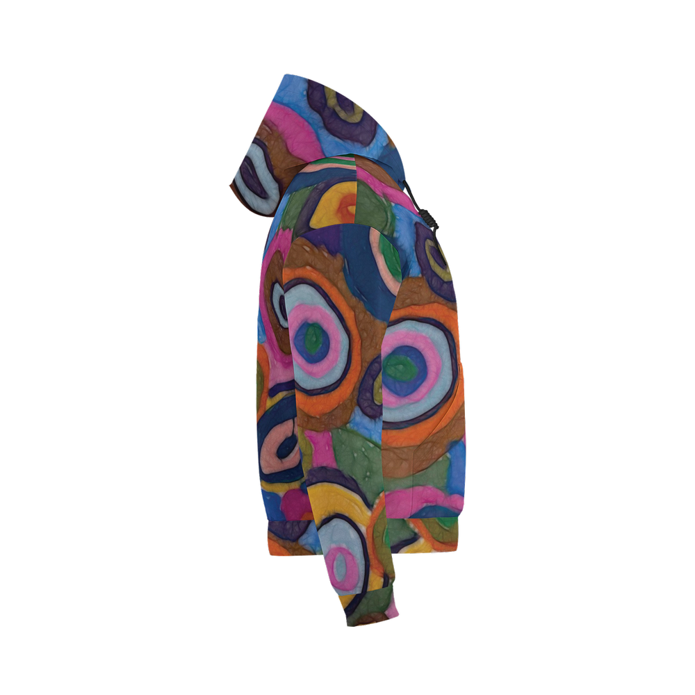 Warm Autumn Bubbles Unisex Fleece-Lined Pocket Hoodie