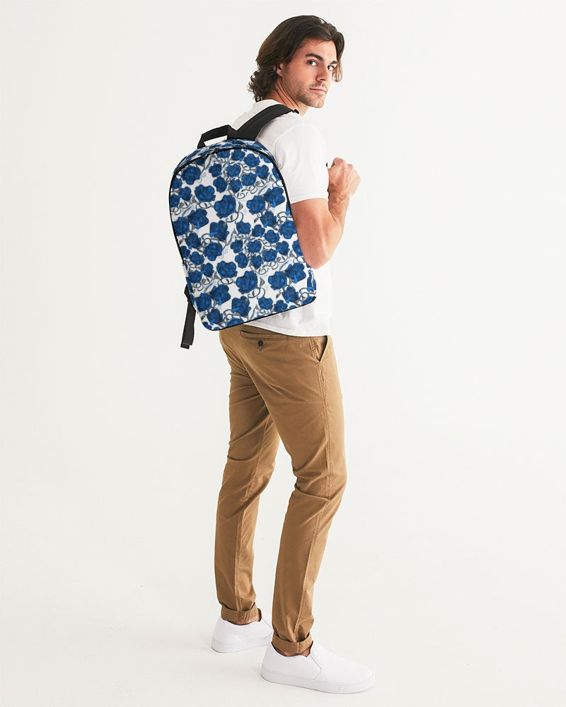 Blue Roses Large Backpack