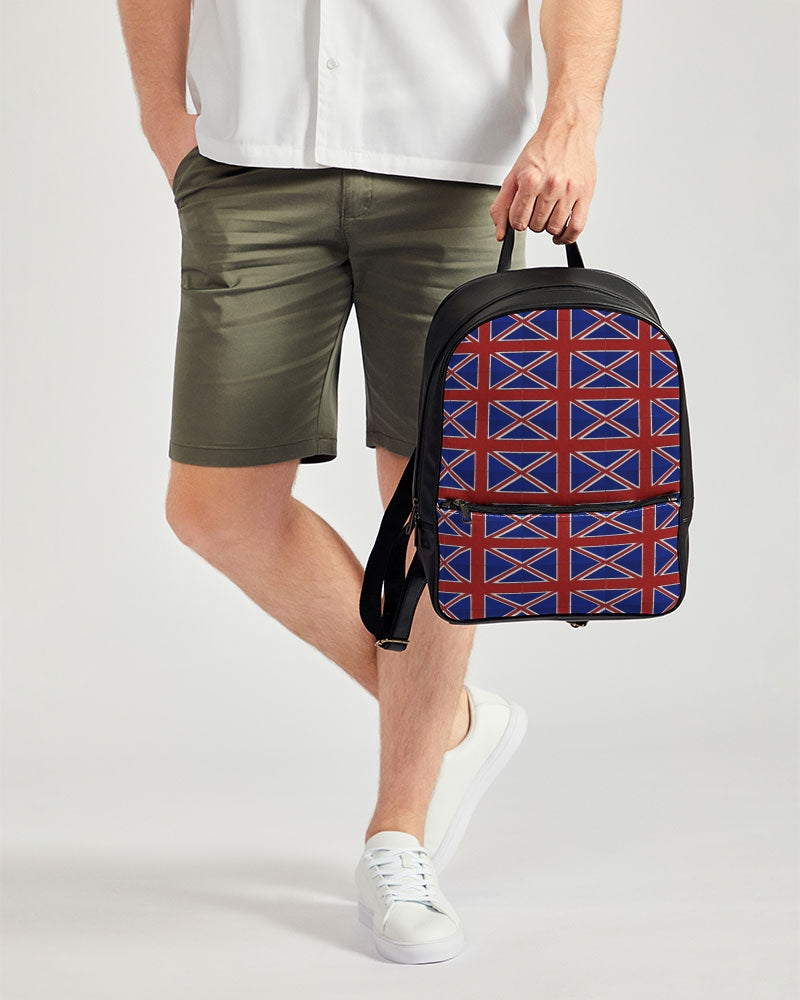 British Flag Pattern Classic Faux Leather Backpack