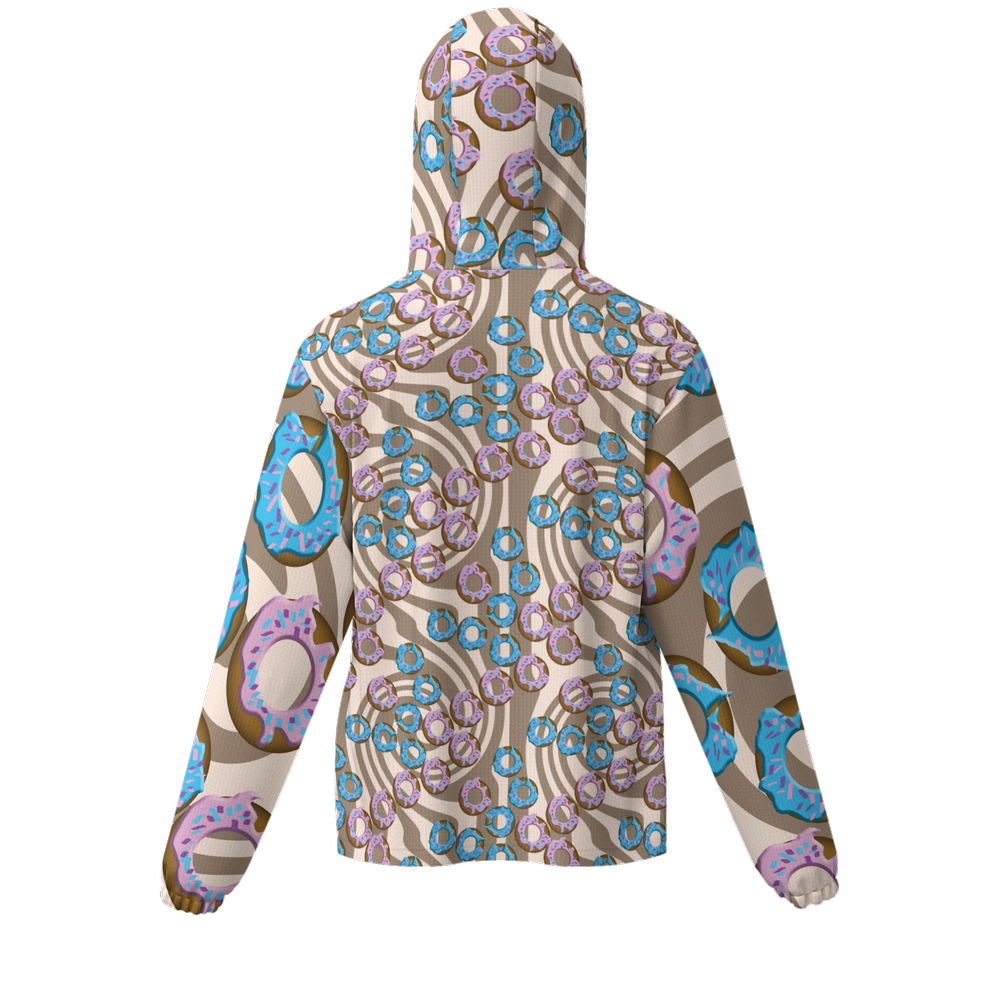 Donuts Unisex Lightweight Hooded Windbreaker- Water Resistant