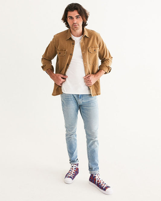 British Flag Pattern Men's Hightop Canvas Shoe