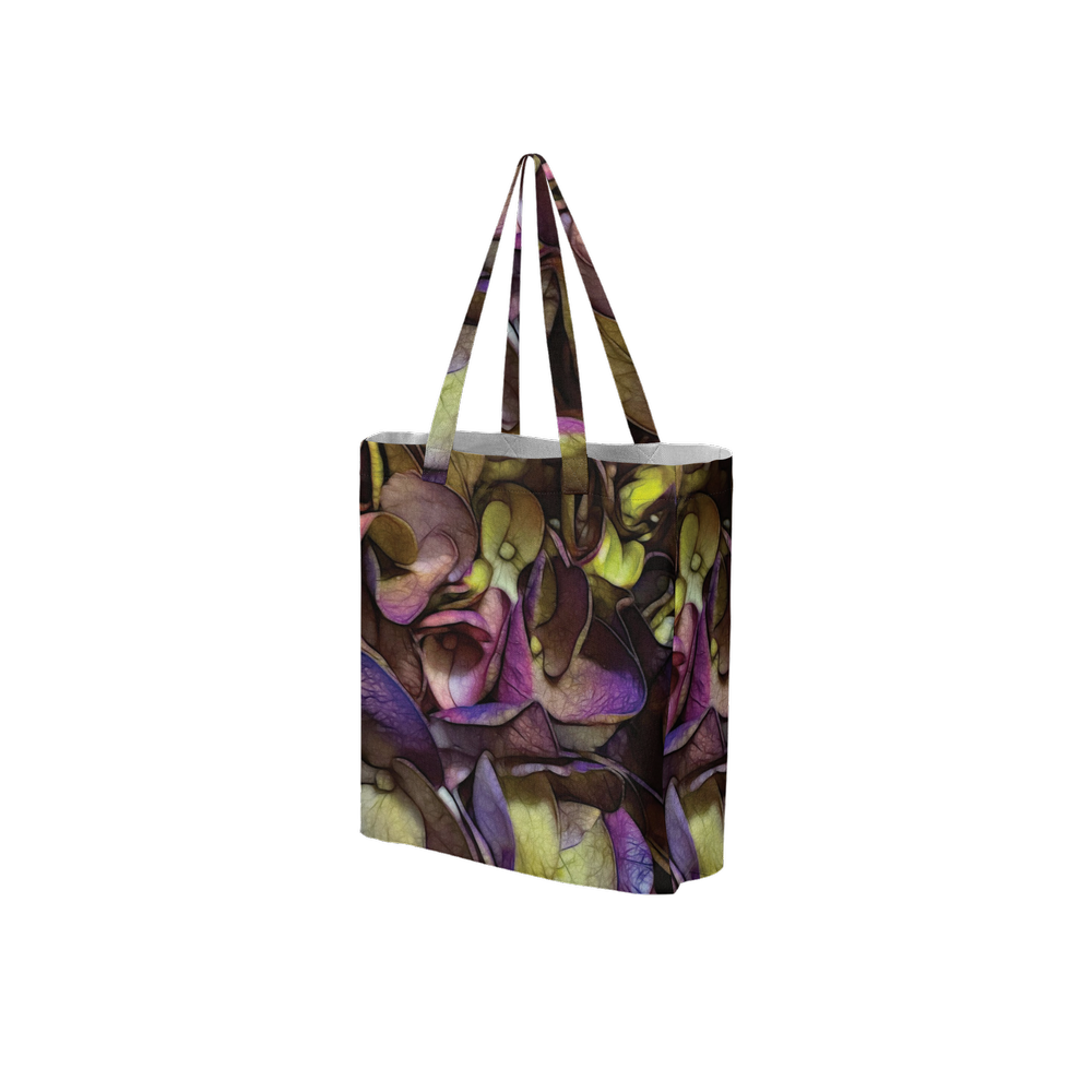 October Flowers 4 Large City Tote Bag Lined with Inside Pocket – Linen Like Fabric