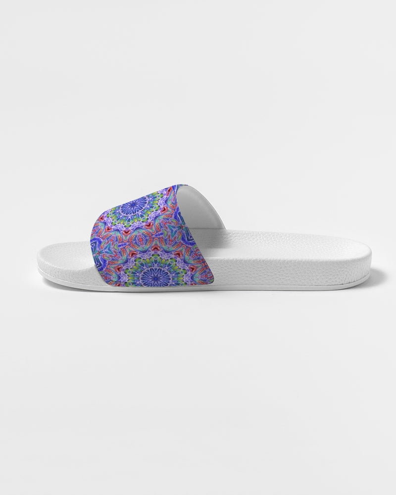 Blue Red Kaleidoscope Women's Slide Sandal