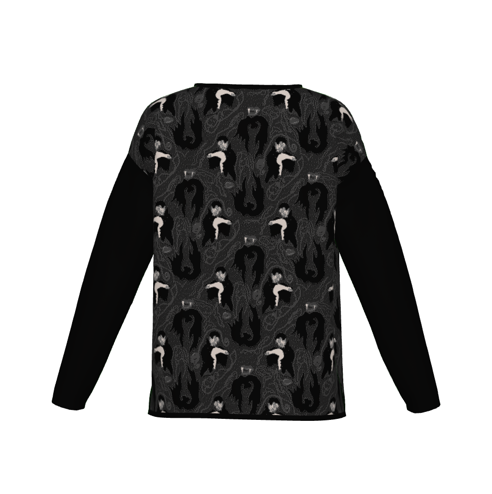 Vampire Pattern Knit Sweater