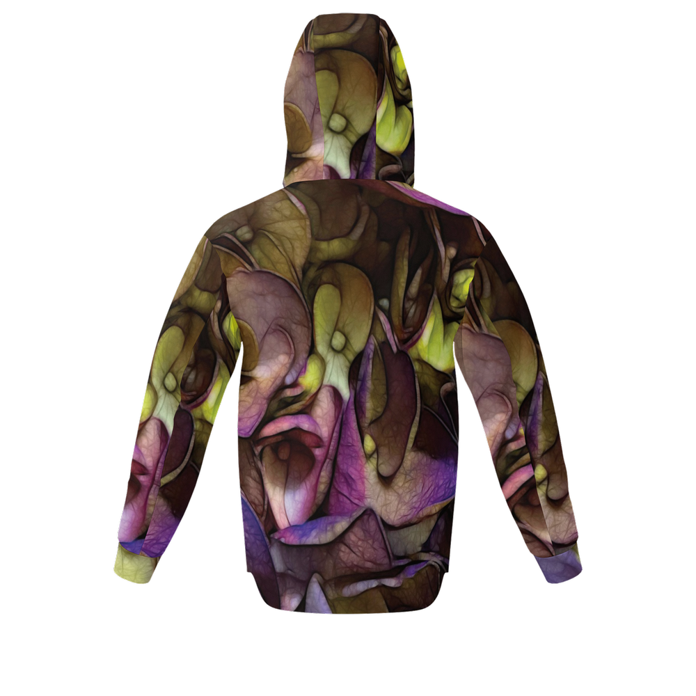 October Flowers 4 Unisex Fleece-Lined Quarter Zip Pocket Hoodie