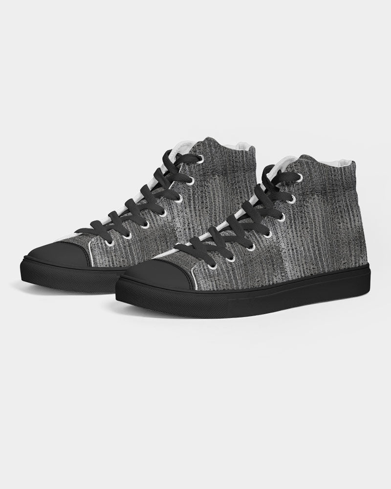 Chainmaille Women's Hightop Canvas Shoe - Black