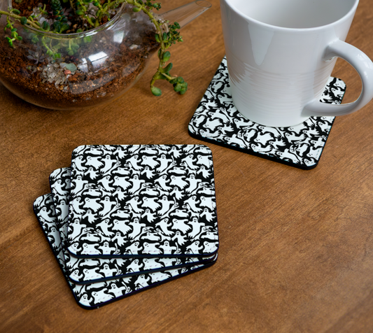 Ghosties Pattern Coaster