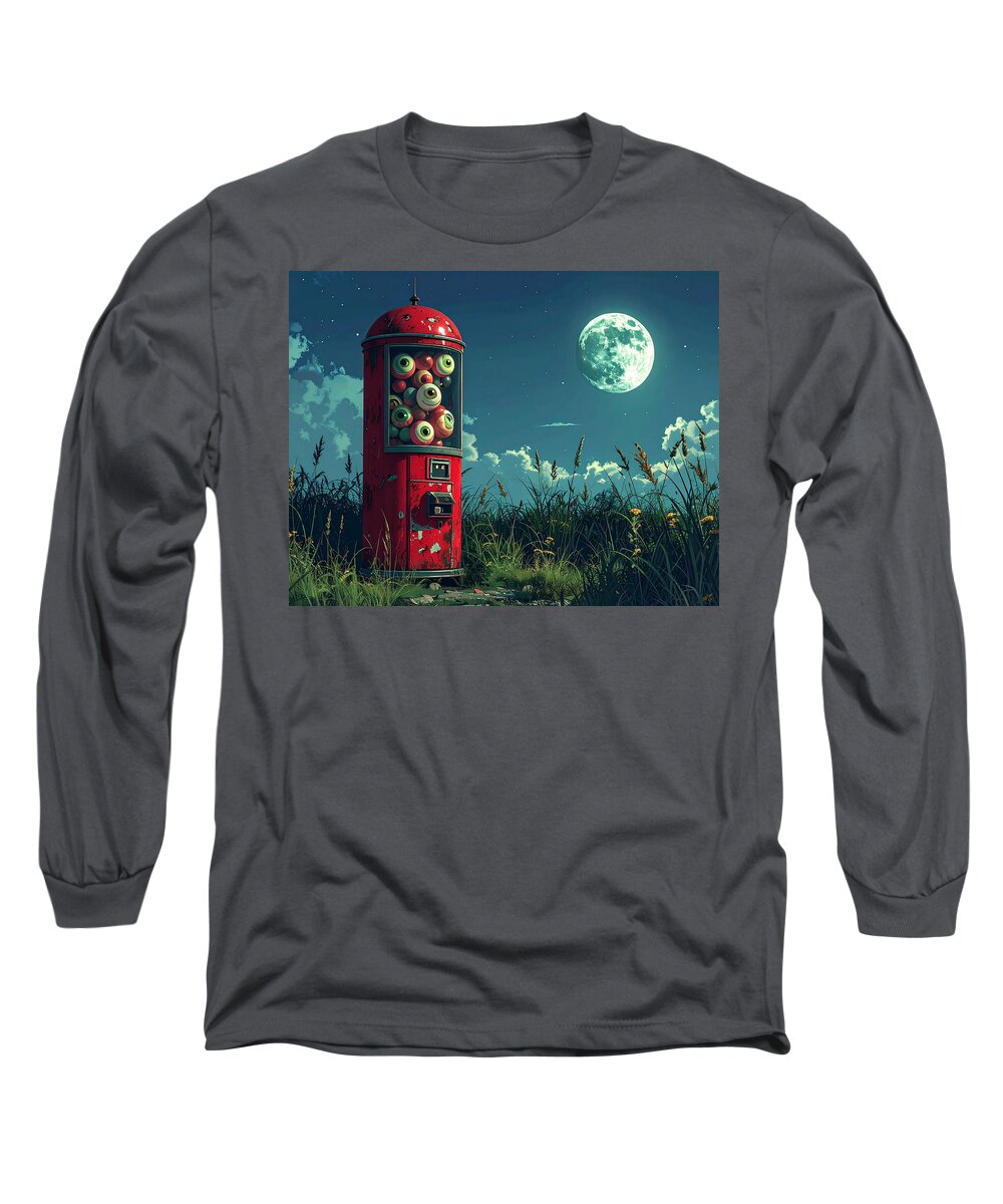 Eerie Eyeball Vending Machine - Long Sleeve T-Shirt