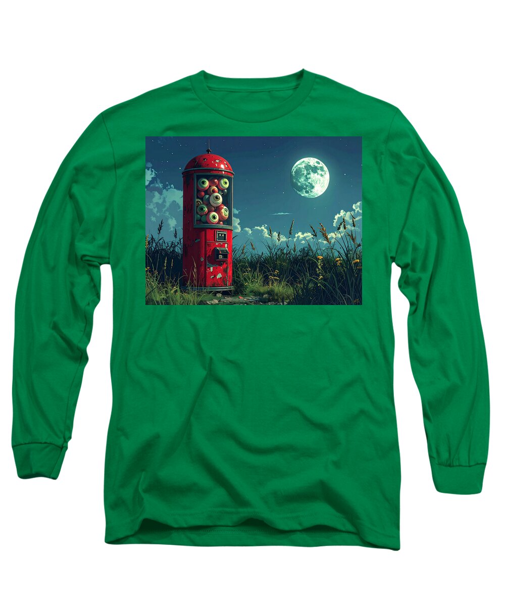 Eerie Eyeball Vending Machine - Long Sleeve T-Shirt