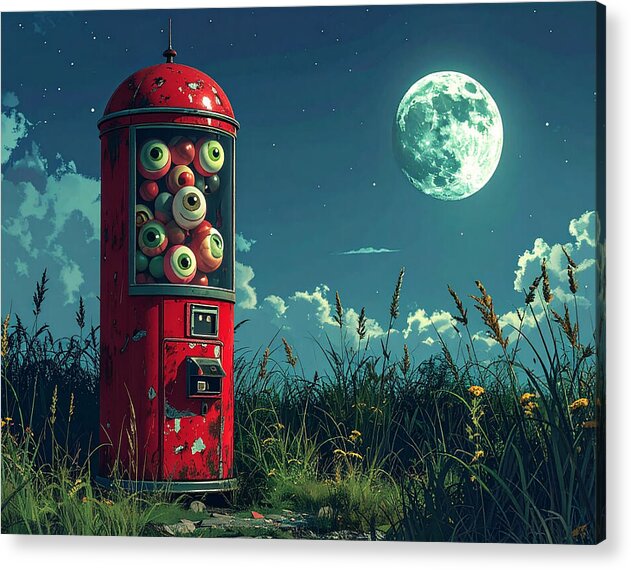 Eerie Eyeball Vending Machine - Acrylic Print